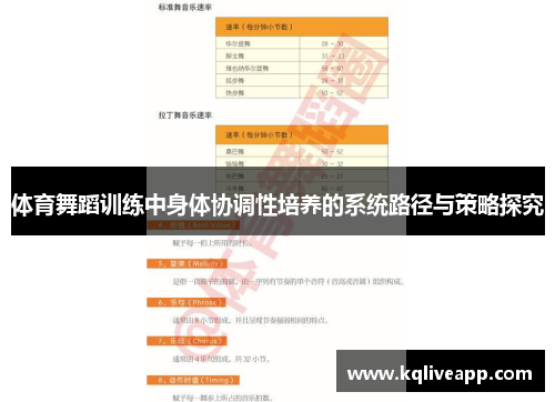 体育舞蹈训练中身体协调性培养的系统路径与策略探究